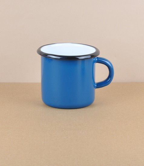 Ukrainian enamel mug 0.4l, blue