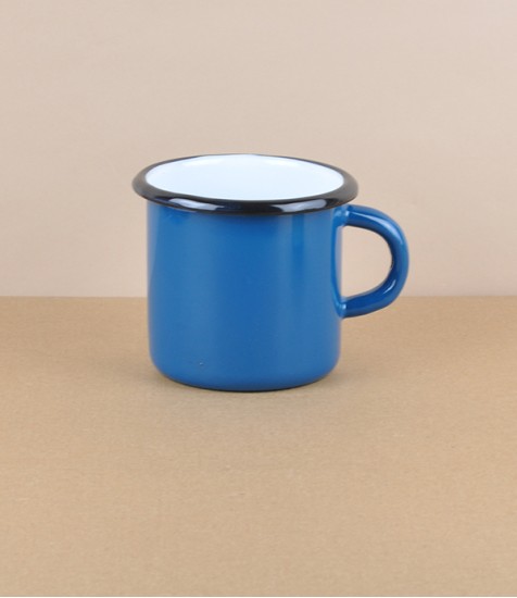 Ukrainian enamel mug 0.4l, blue