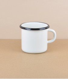 Ukrainian enamel mug 0.4l, cream