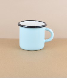 Ukrainian enamel mug 0.4l, light-blue