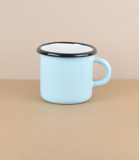 Ukrainian enamel mug 0.4l, light-blue