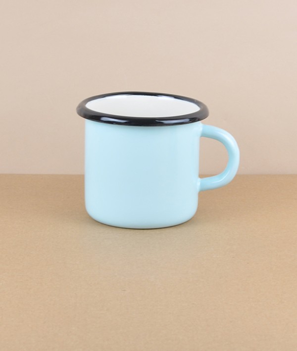 Ukrainian enamel mug 0.4l, light-blue