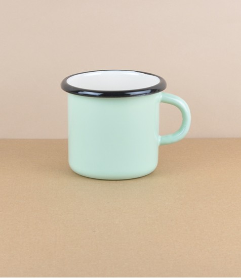 Ukrainian enamel mug 0.4l, pistachio