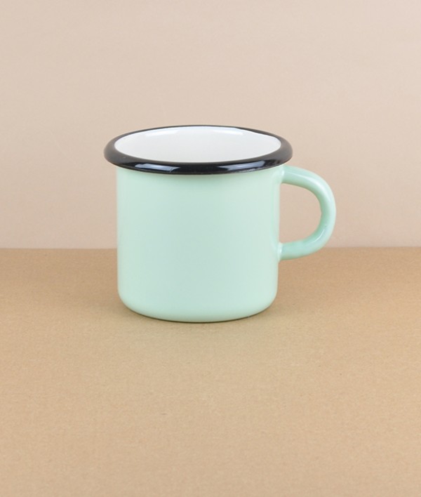 Ukrainian enamel mug 0.4l, pistachio