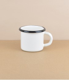 Ukrainian Enamel Small Mug, 0.25l, Cream