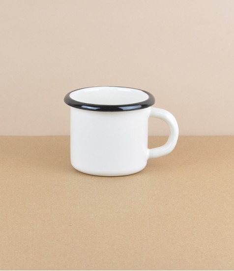 Ukrainian Enamel Small Mug, 0.25l, Cream