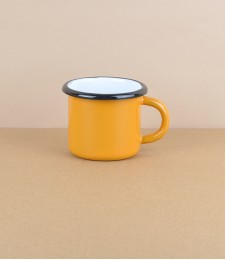 Ukrainian Enamel Small Mug, 0.25l, Yellow