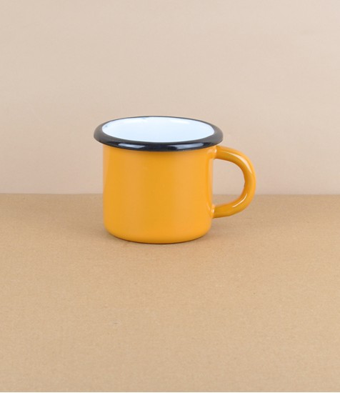 Ukrainian Enamel Small Mug, 0.25l, Yellow