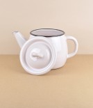 Ukrainian Enamel Teapot, Old Rose
