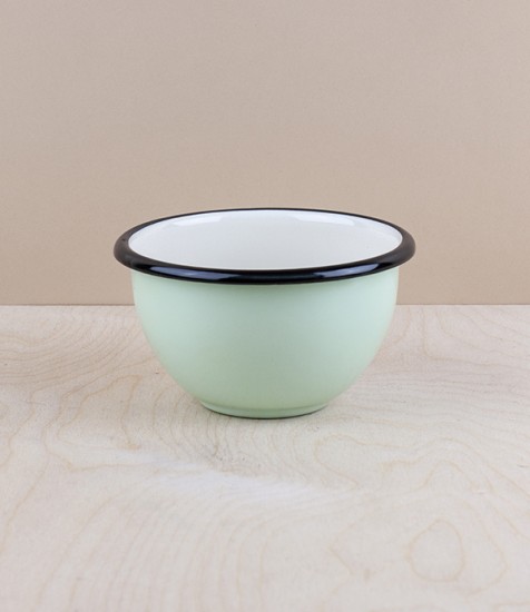 Ukrainian Enamel Bowl, 10cm, Mint Green