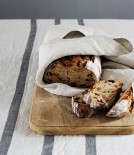 Finnish Linen Table Cloth Natural, Grey Stripe