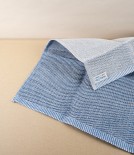 Swedish Linen Bath Mat, Blue, Växbo Lin