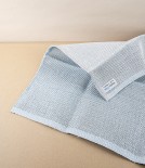 Swedish Linen Bath Mat, Light Blue, Växbo Lin