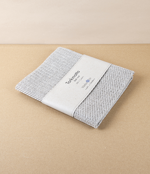 Swedish Linen Bath Mat, Natural, Växbo Lin