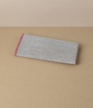 Swedish Linen Dish Cloth, Natural with Red Hem, Växbo Lin