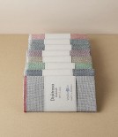 Swedish Linen Dish Cloth, Natural with Red Hem, Växbo Lin