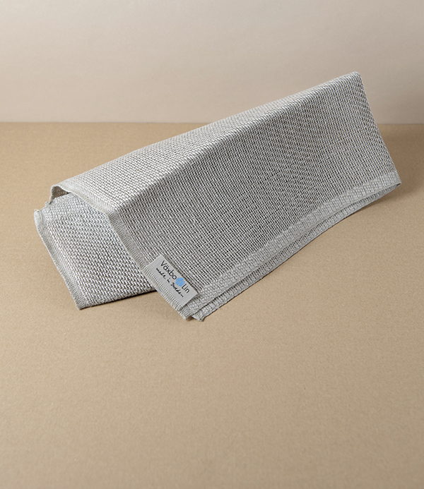 Swedish Linen Floor Cloth, White Hem, Växbo Lin