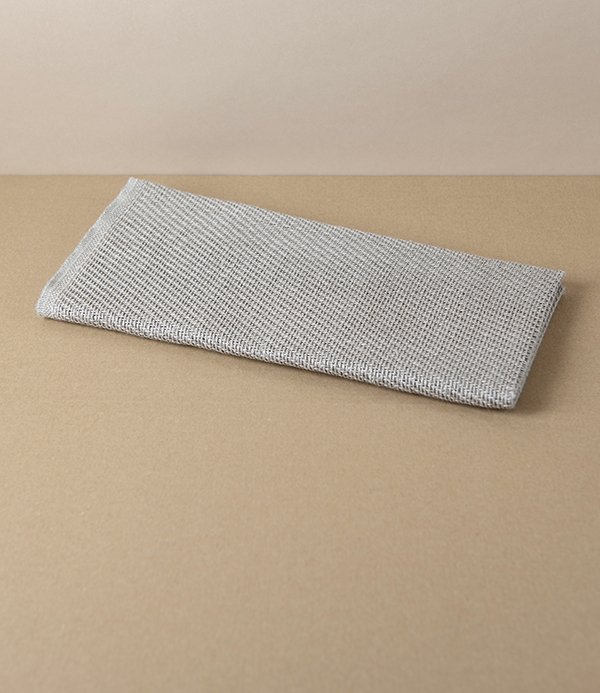 Swedish Linen Floor Cloth, White Hem, Växbo Lin