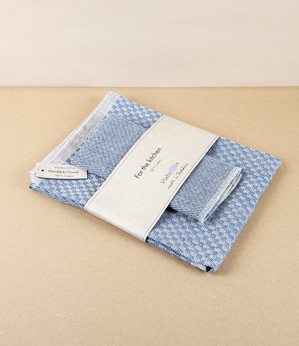 Swedish Linen Kitchen Set, Blue, Växbo Lin