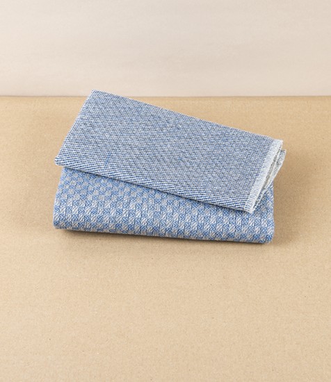 Swedish Linen Kitchen Set, Blue, Växbo Lin
