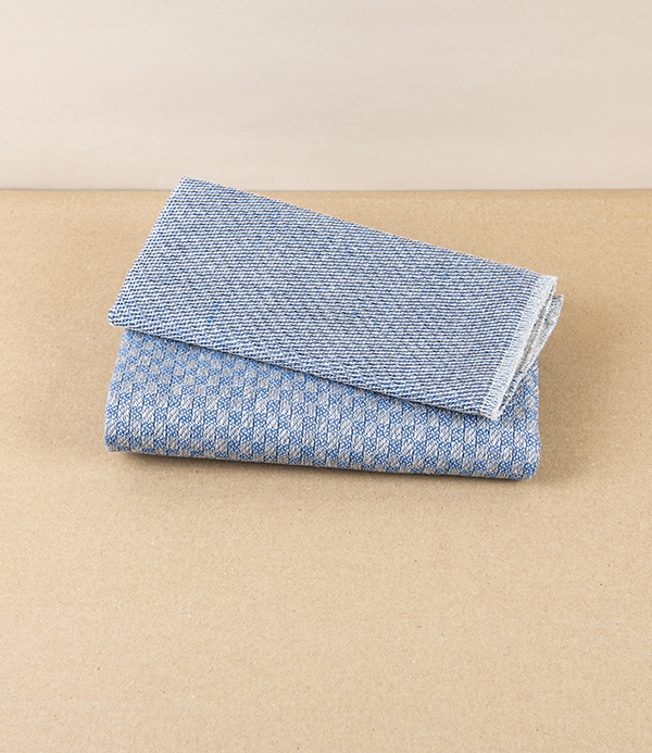 Swedish Linen Kitchen Set, Blue, Växbo Lin