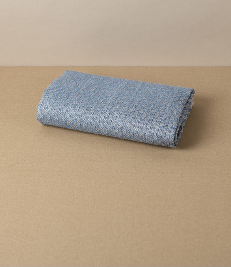 Swedish Linen Jacquard Check Hand Towel, Blue, Växbo Lin
