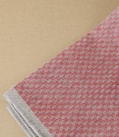 Swedish Linen Jacquard Check Hand Towel, Red, Växbo Lin