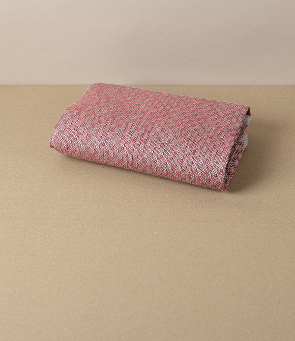 Swedish Linen Jacquard Check Hand Towel, Red, Växbo Lin