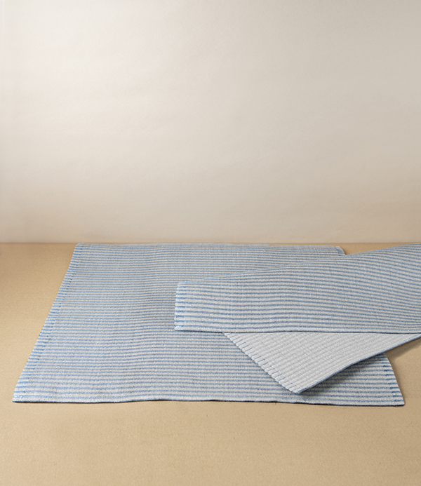 Swedish Linen Placemats, Set of 2, Blue, Växbo Lin