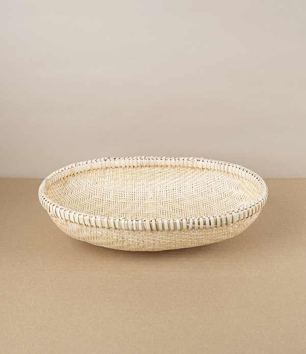 Vietnamese Woven Bamboo Colander, Oval