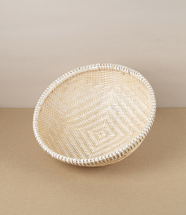 Vietnamese Woven Bamboo Colander, Round