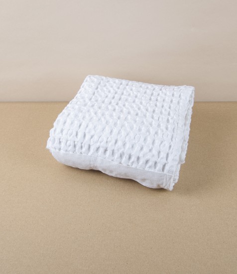 Waffle Weave Organic Cotton Large Hand Towel, Natural White