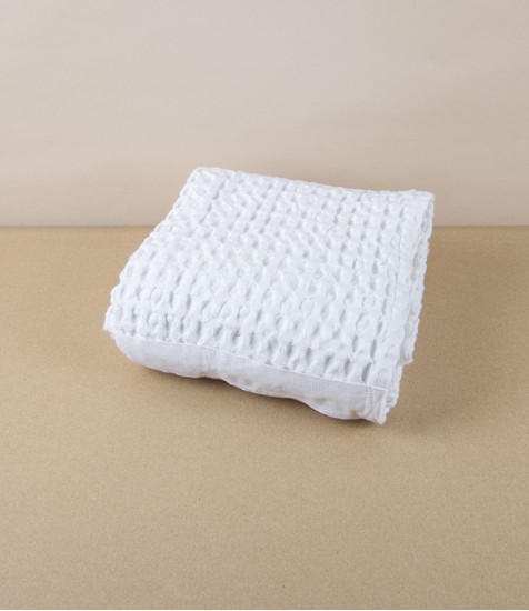 Waffle Weave Organic Cotton Large Hand Towel, Natural White