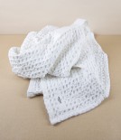 Waffle Weave Organic Cotton Large Hand Towel, Natural White