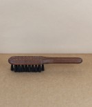 Oiled walnut hand stitched beard brush