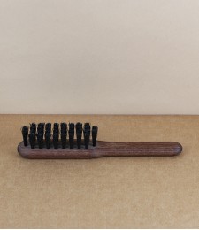 Oiled walnut hand stitched beard brush