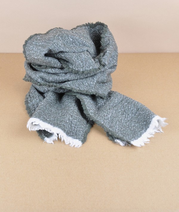 Finnish warm woollen scarf, Dark Olive