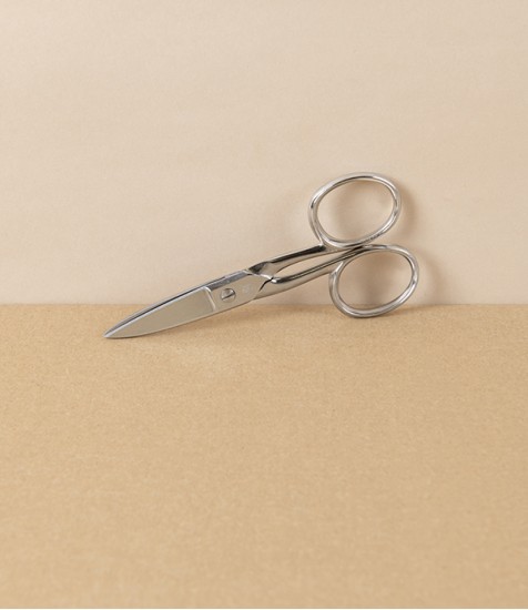 WaSa Solingen Buttonhole Scissors, Nickel Plated, 4.75"