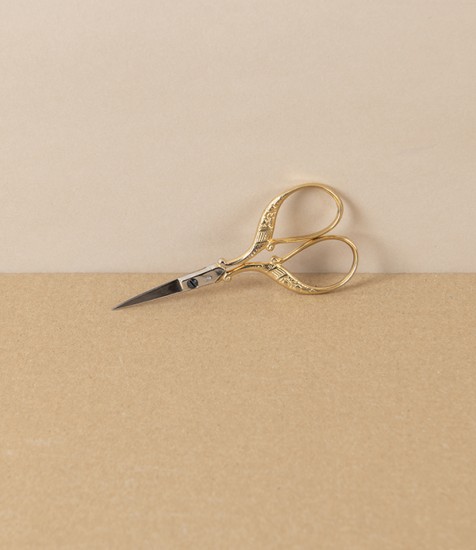 WaSa Solingen Embroidery Scissors with Leather Case, 3.5"