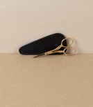 WaSa Solingen Gold-Plated Nasal Scissors with Leather Pouch