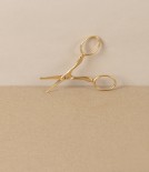 WaSa Solingen Gold-Plated Nasal Scissors with Leather Pouch