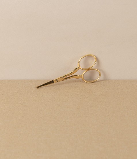 WaSa Solingen Gold-Plated Nasal Scissors with Leather Pouch