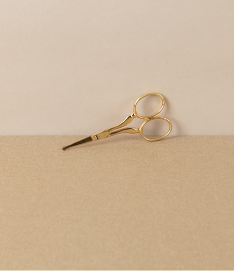 WaSa Solingen Gold-Plated Nasal Scissors with Leather Pouch
