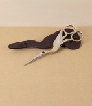 WaSa Solingen Stork Embroidery Scissors with Leather Holder, 6.5”