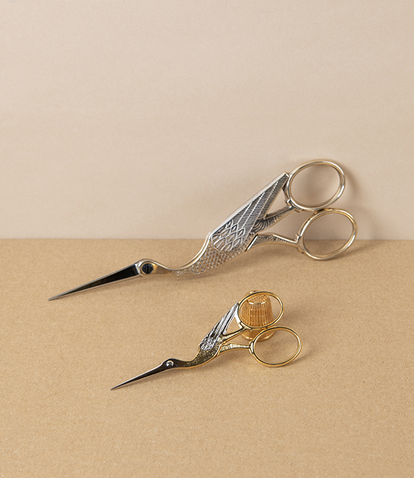 WaSa Solingen Sewing Set with Stork Scissors & Thimble