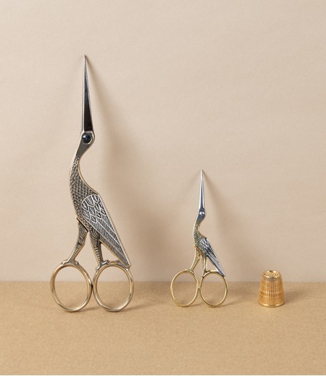 WaSa Solingen Sewing Set with Stork Scissors & Thimble