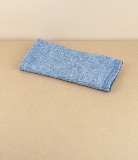 Finnish washed linen napkin, Blueberry