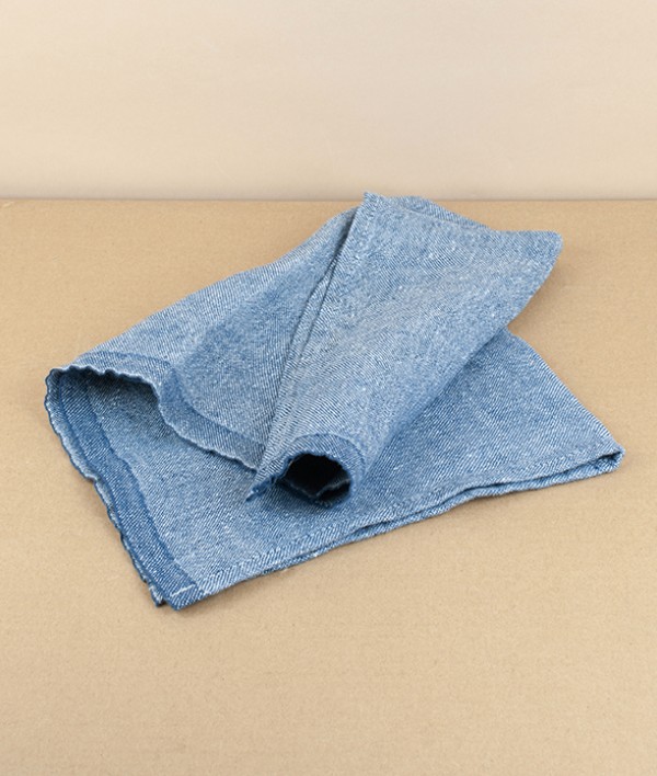 Finnish washed linen napkin, Blueberry