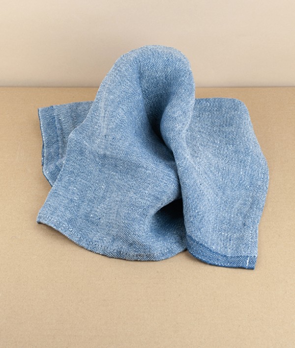 Finnish washed linen napkin, Blueberry
