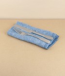 Finnish washed linen napkin, Blueberry